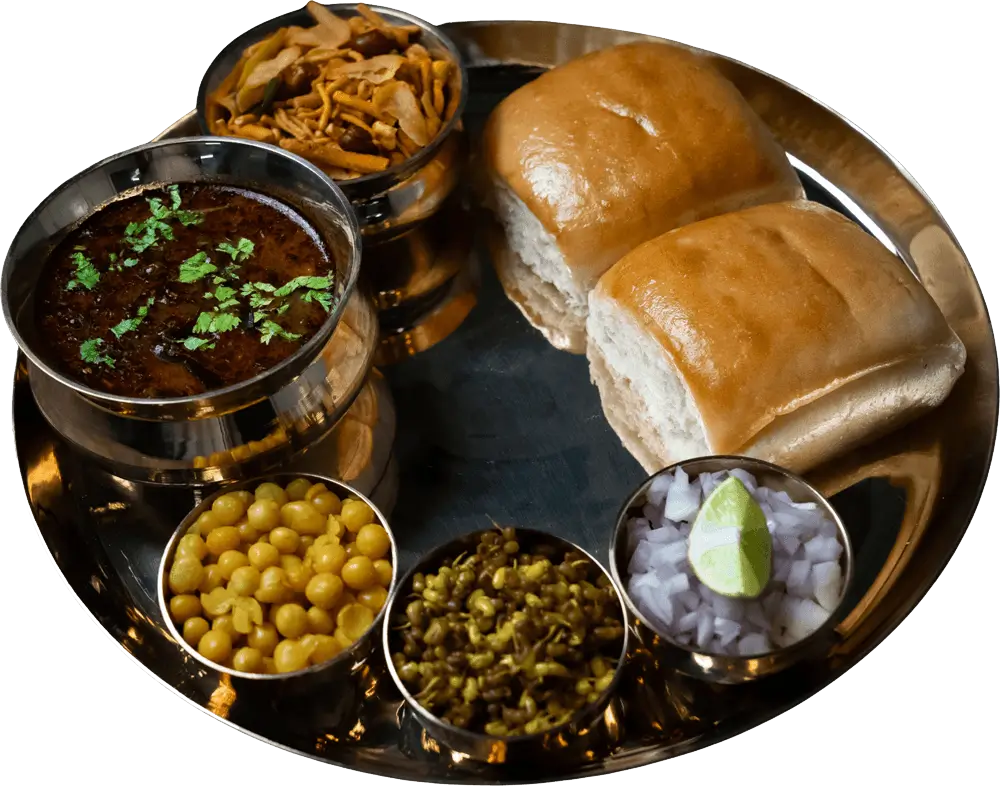 fresh misal pav and vada pav from mmv mumbaiya
